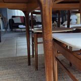 Scandinavian extendable teak table