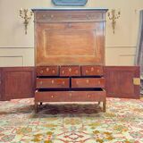 Lebrund Jean-Baptiste Louis XVI period mahogany secretary stamped