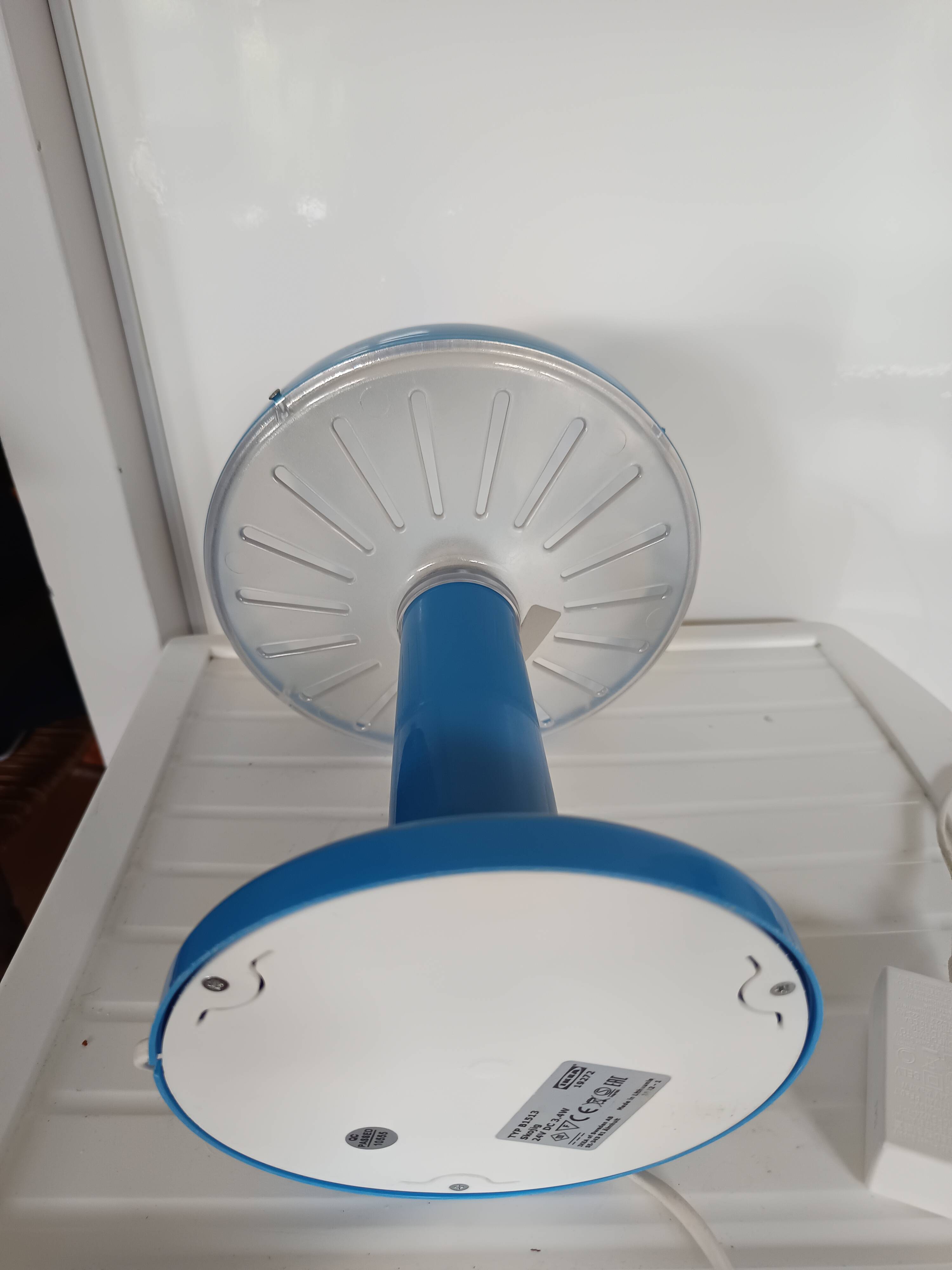 IKEA SKOJIG blue vintage lamp – Space Age design / 2000s