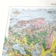 Vintage map Asia China USSR India Japan 43x43cm from 1950