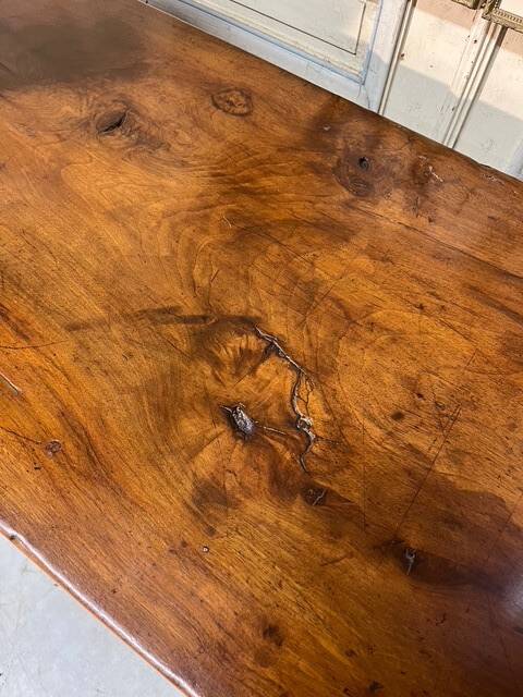 Spanish walnut console table, early 19th century