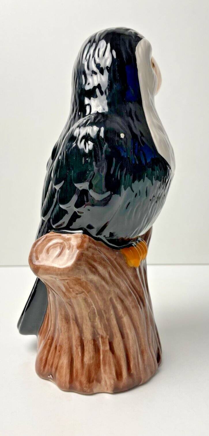 Toucan en céramique, déco exotique vintage, rare