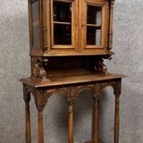 Superb Renaissance style walnut display cabinet circa 1850