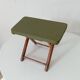 Tabouret pliant vintage en bois et bambou
