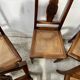 Set of six Art Deco chairs in solid walnut, 20th century.