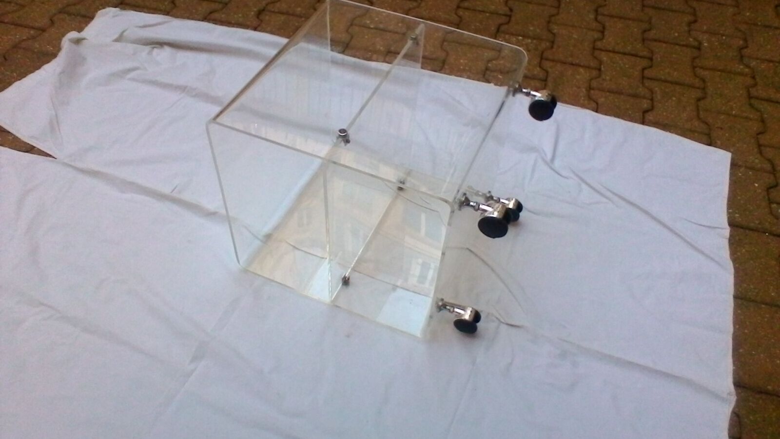 Michel Dumas Plexiglas wheelbox for Roche and Bobois