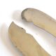 Two antique service knives in silver-plated metal, pearl frieze gowe alpacca.