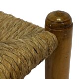 Vintage Stool Danish Papercord Rope Stool Mid Century Ottoman