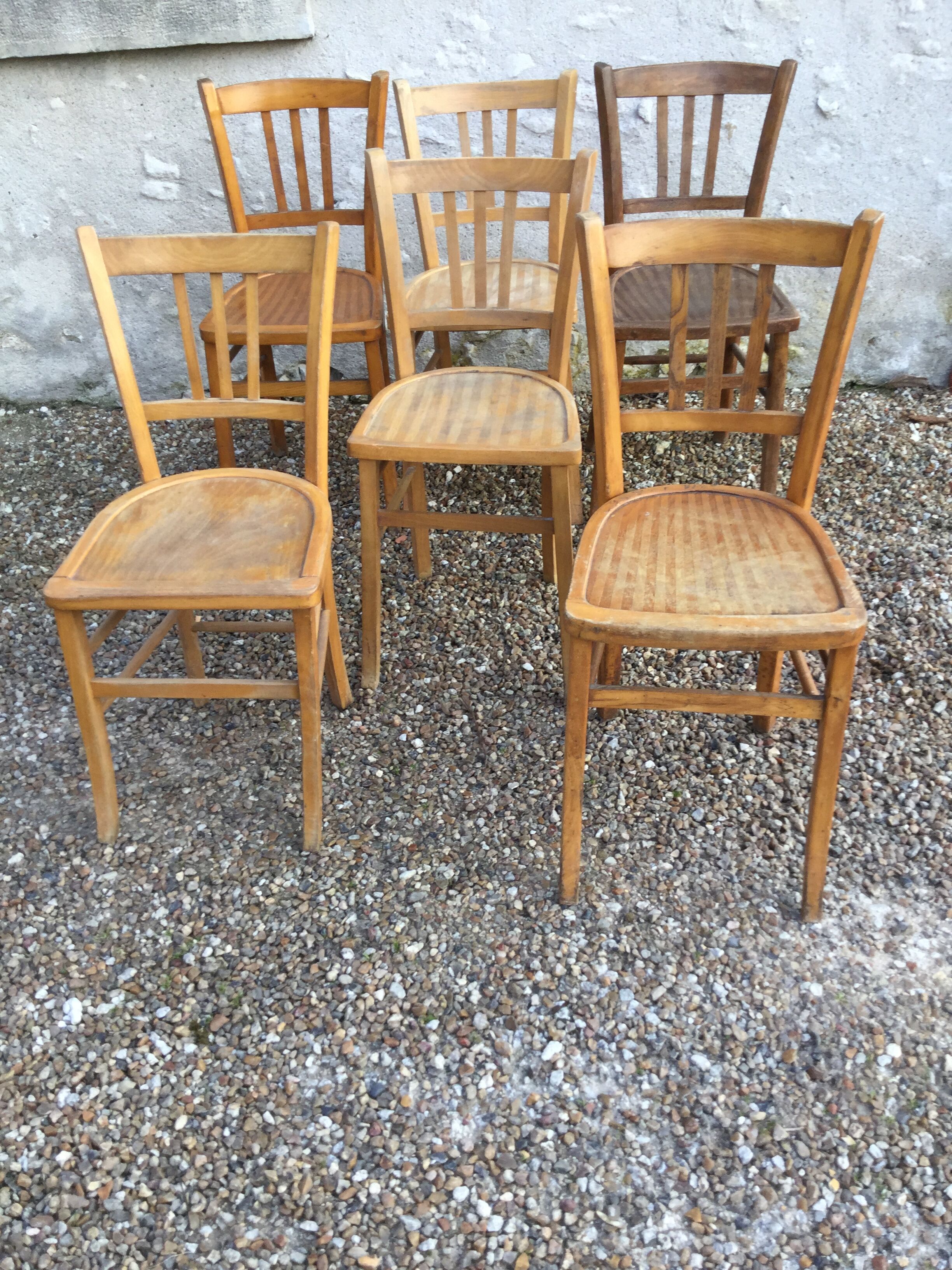 Set de six chaises Bistrot Luterma vintage