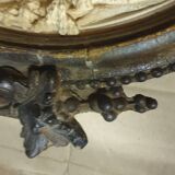 Small Holy Water Font / Stations of the Cross in Wood and Plaster - early 19th century
