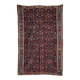 Iranian rug with stylised floral patterns in pink and blue, 155x105.