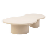 Table basse sculpturale en plâtre fait main personnalisable, forme organique, O150