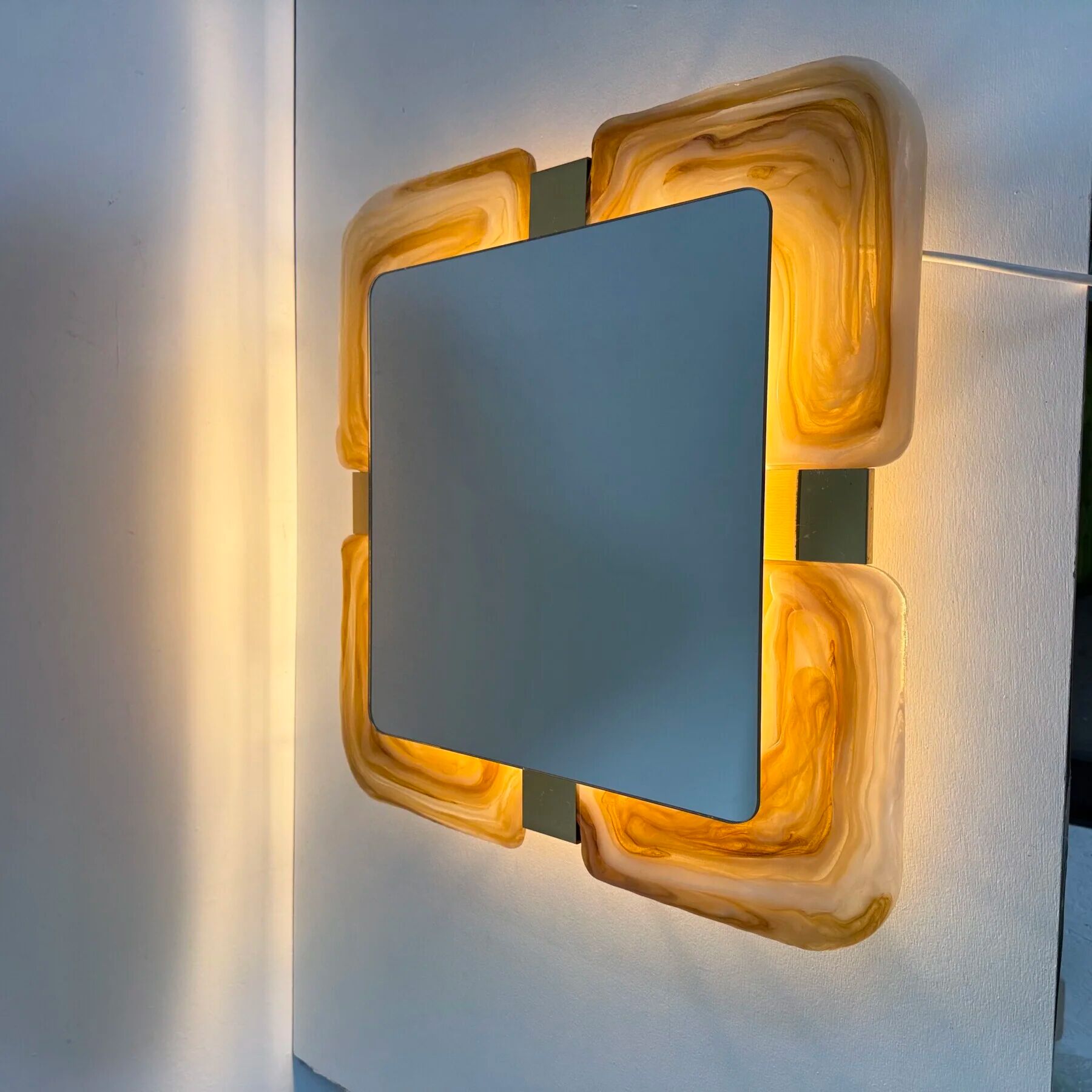Mid-century Hillebrand lucite mirror, 1970s Germany