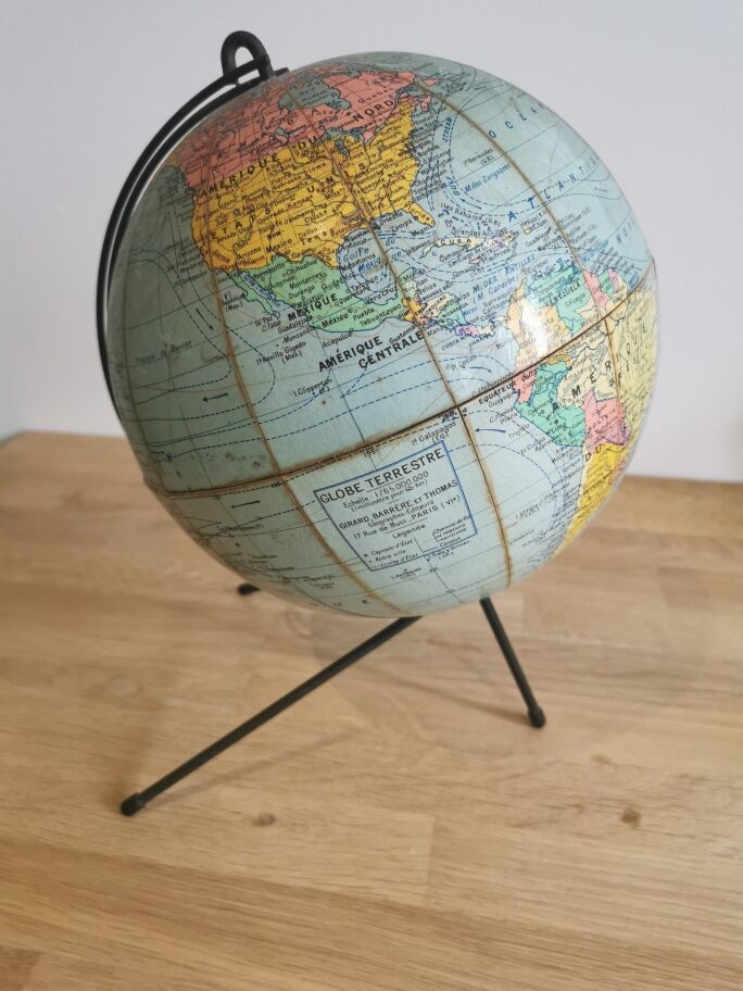 Vintage globe on feet