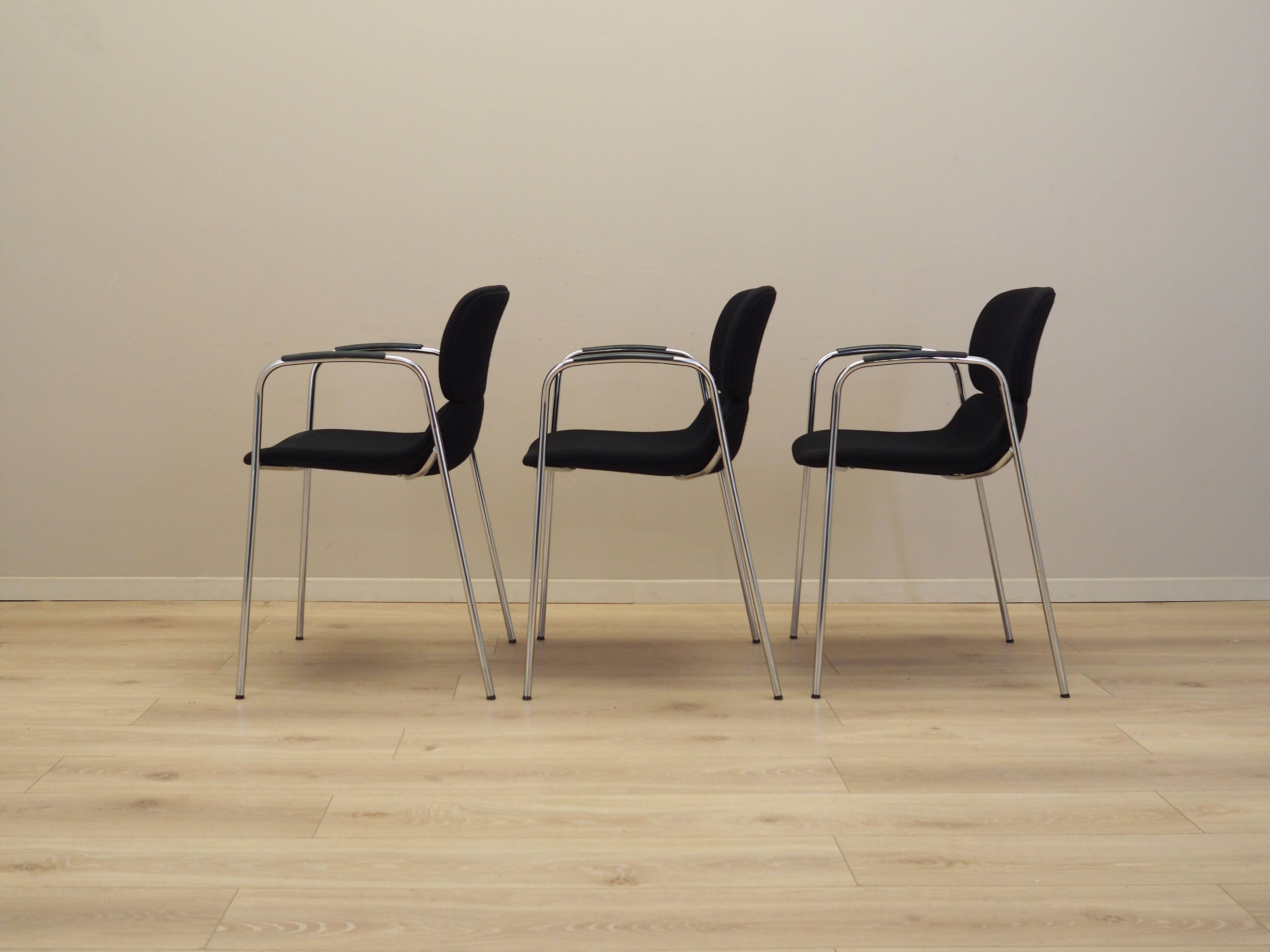 Set of three chairs, Italian design, 1970s, production: Italy
