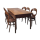 Ensemble table de ferme et 6 chaises Mouettes de Baumann