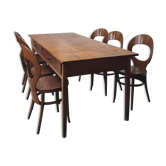 Ensemble table de ferme et 6 chaises Mouettes de Baumann
