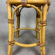 Paire de tabourets en rotin des années 70