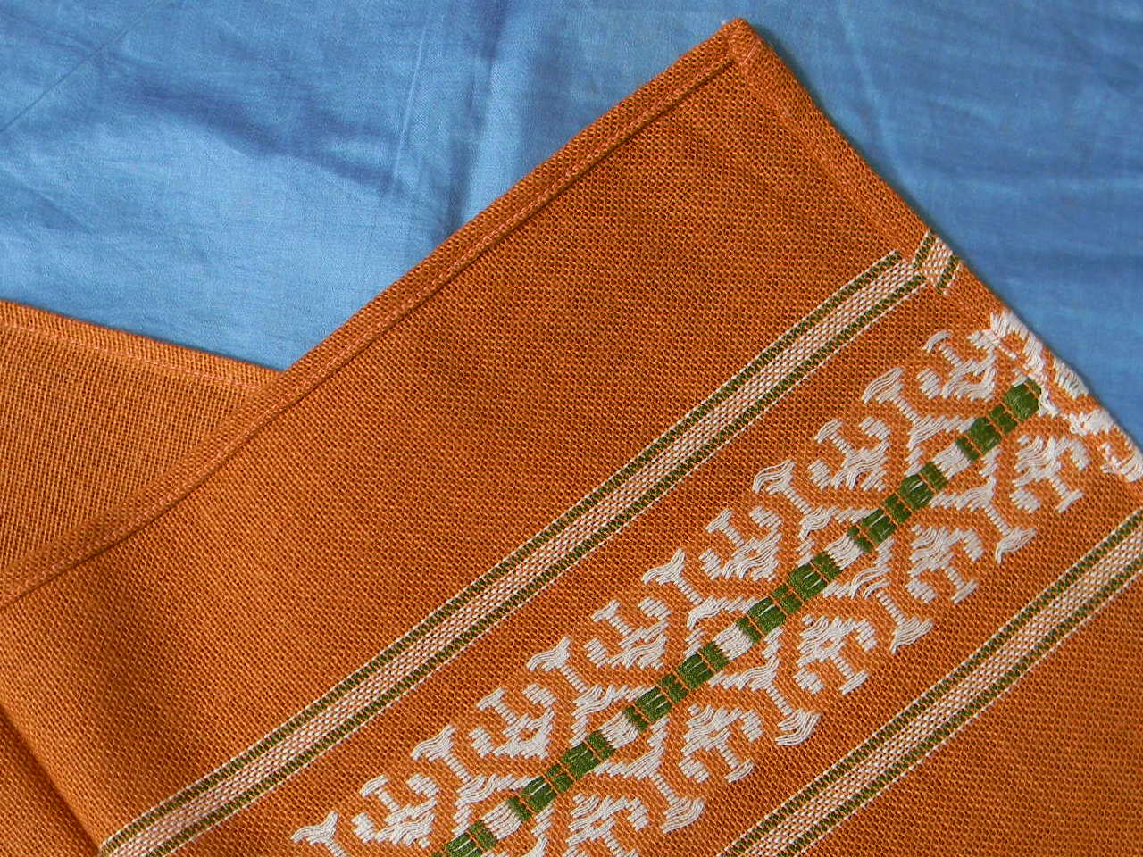 Lot de 12 serviettes de table style basque
