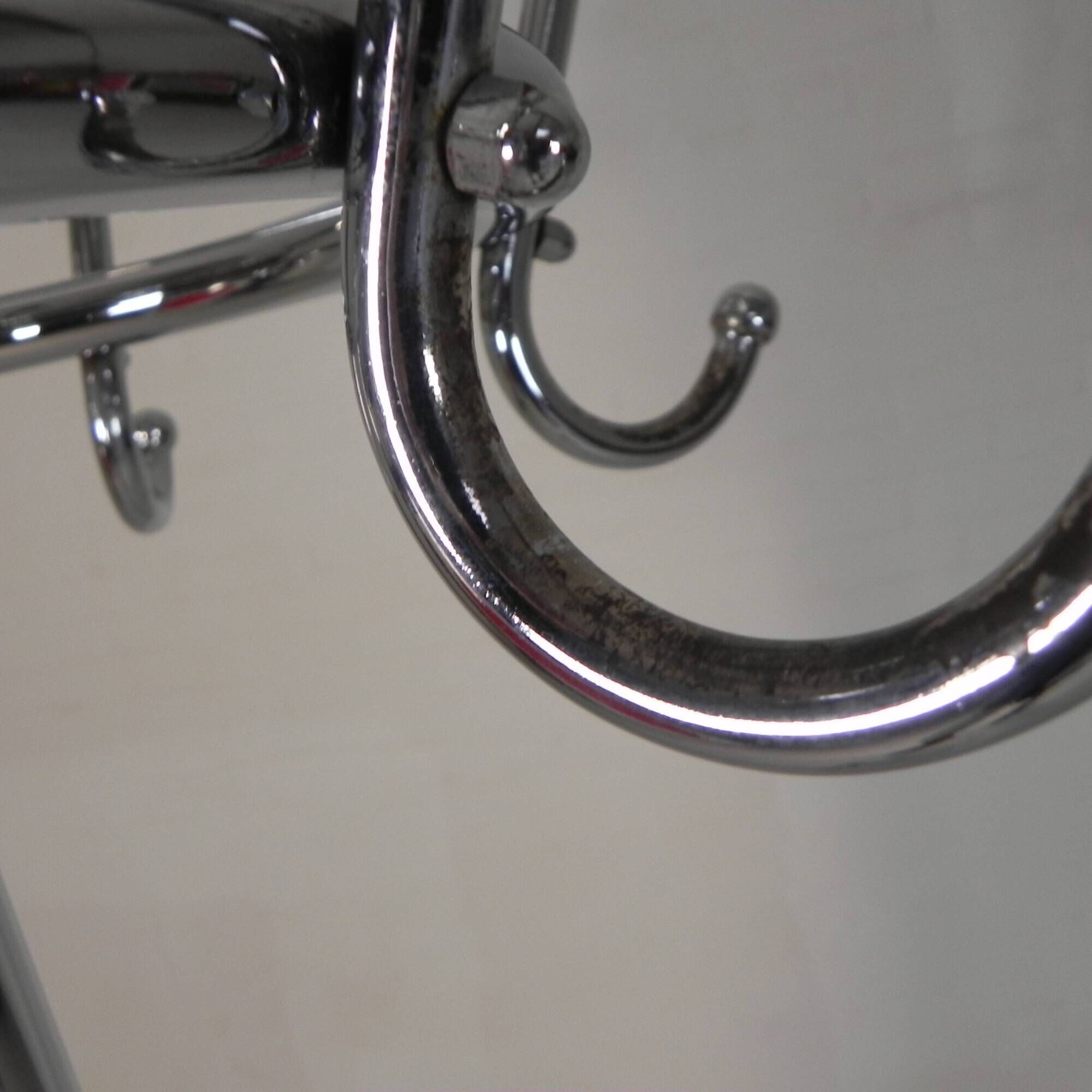 Freestanding Tubax coat rack with 6 double hooks, 1950s