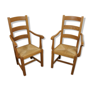 Paire de fauteuils ardèchois