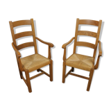 Pair of ardèchois armchairs