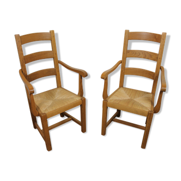 Paire de fauteuils ardèchois