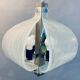 1960s Kaiser Murano Glass and Chrome Ceiling Light