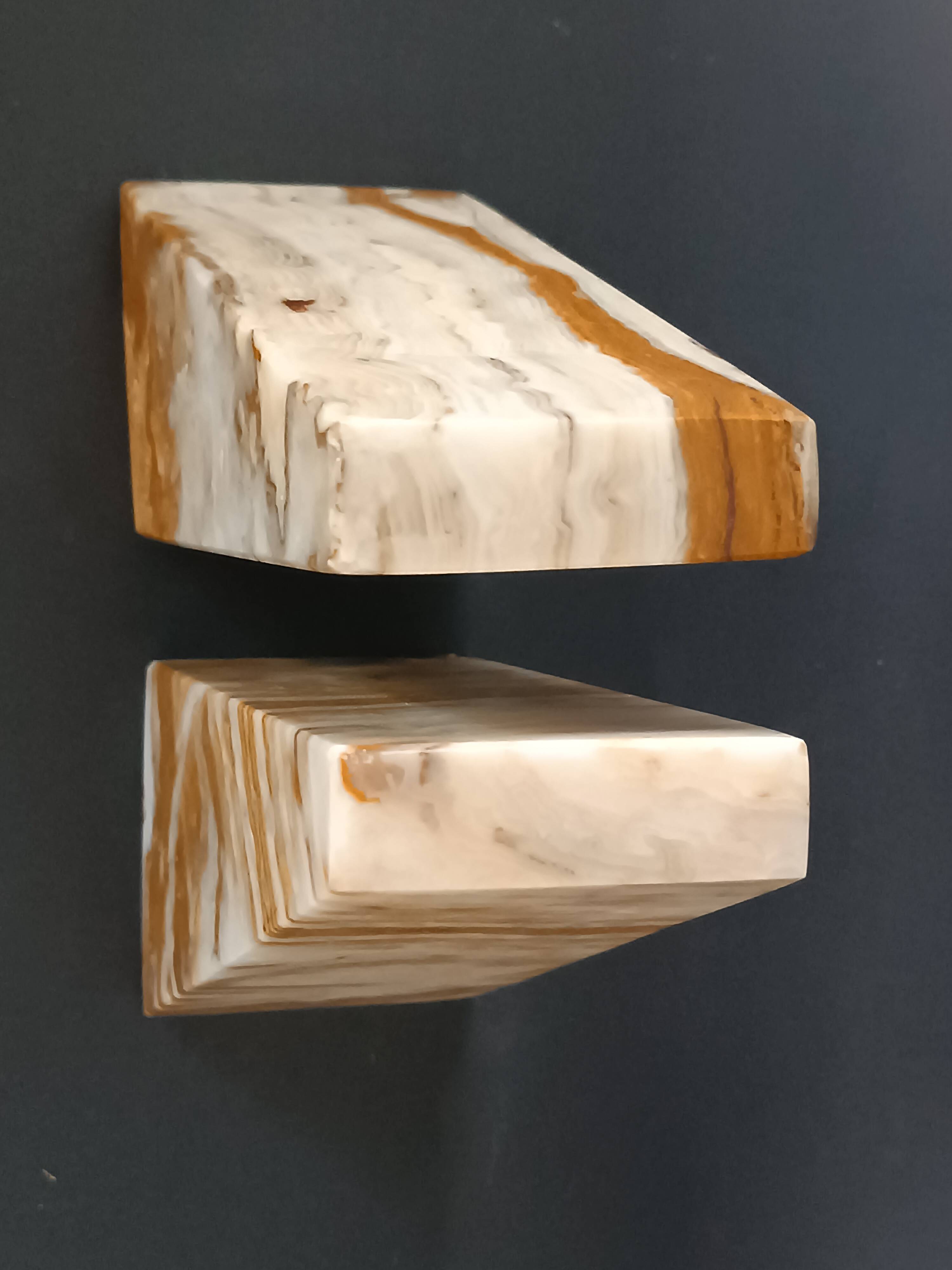 Vintage pyramid onyx bookends