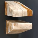 Vintage pyramid onyx bookends