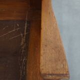 Banc ancien en bois à haut dossier – Fin XIXe / Début XXe siècle