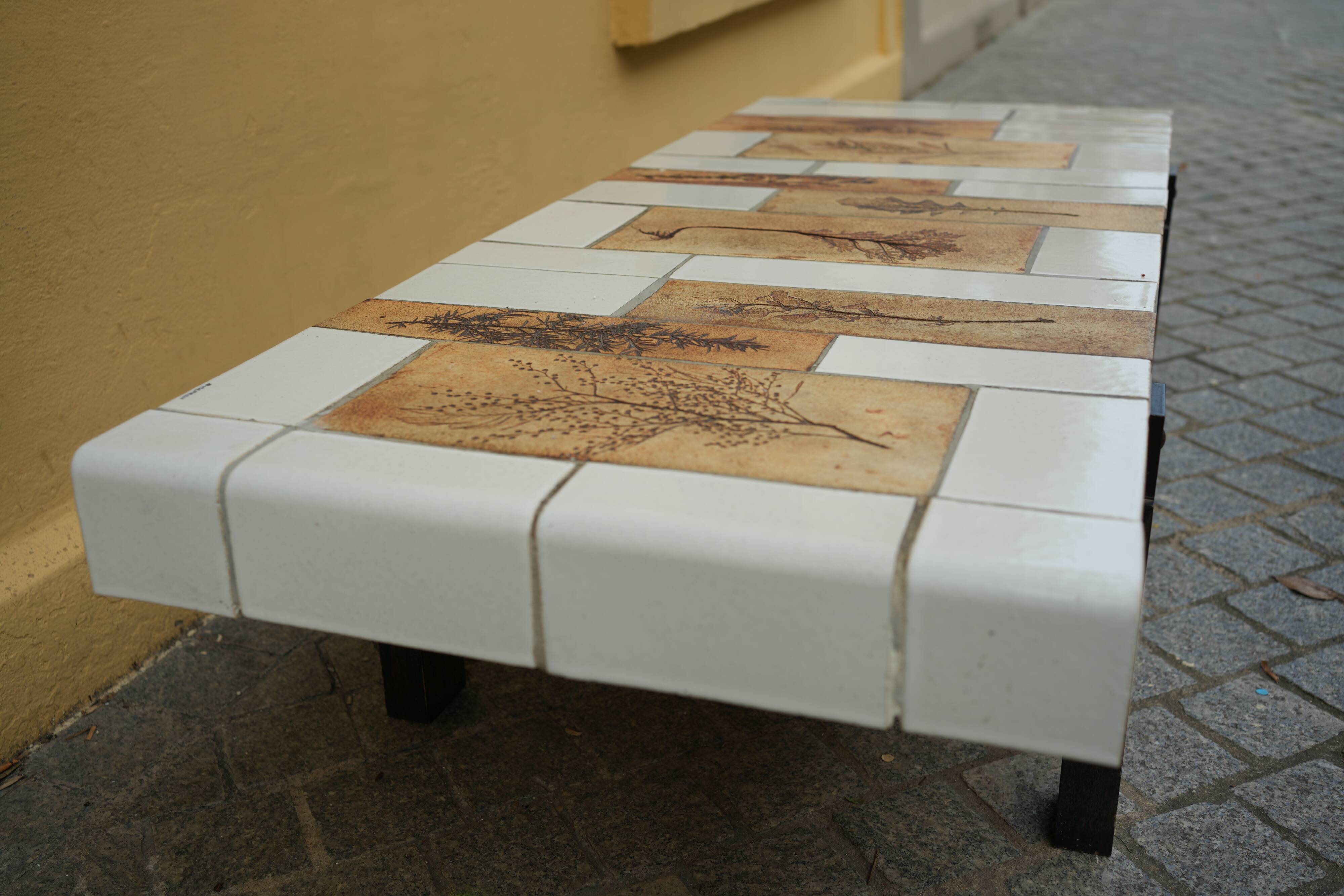 Vintage Ceramic Coffee Table by Roger Capron