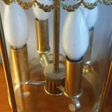 Lanterne en verre et laiton