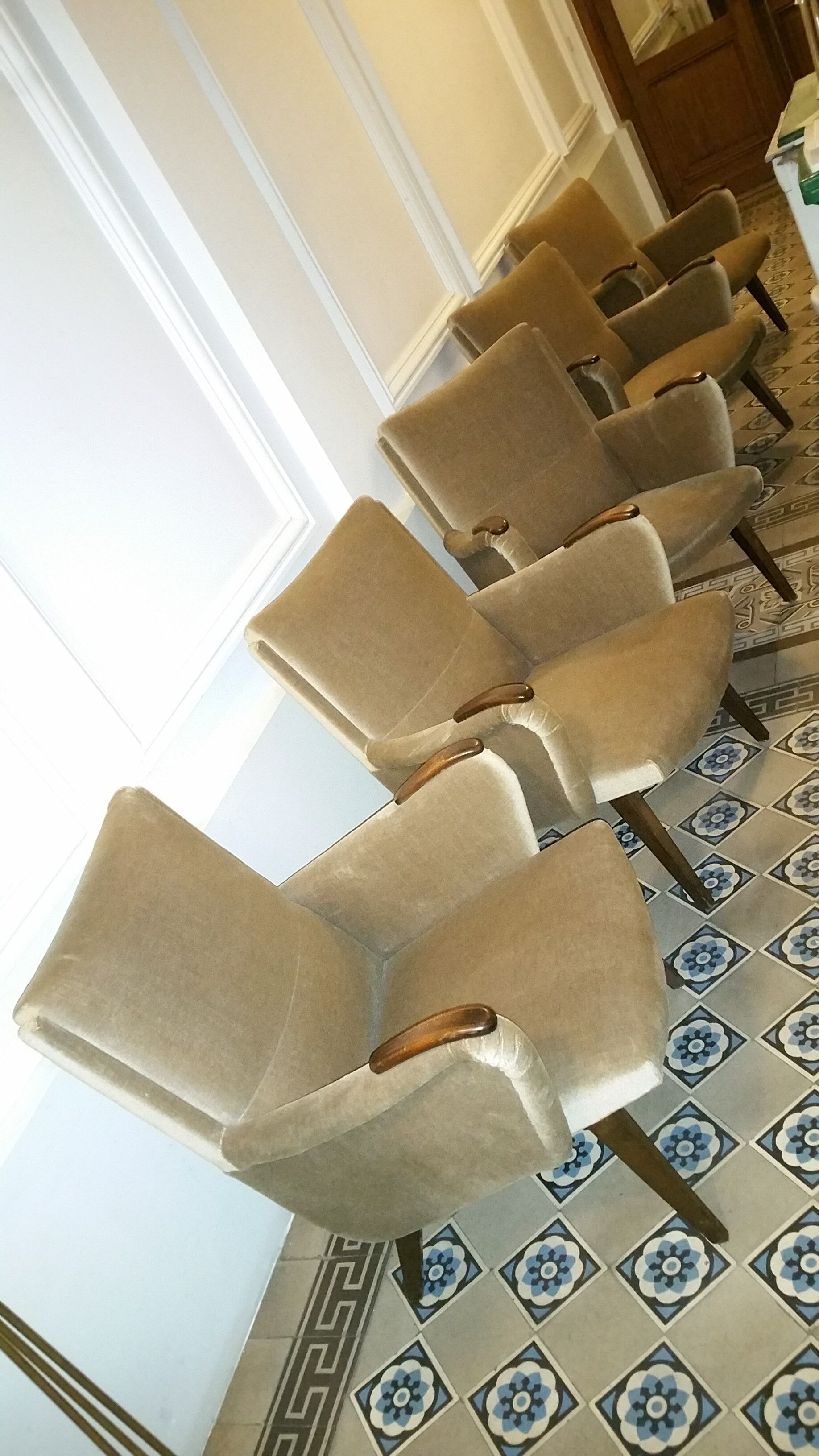 lot of 5 chairs Danish 50/60s Arno Votteler Knoll