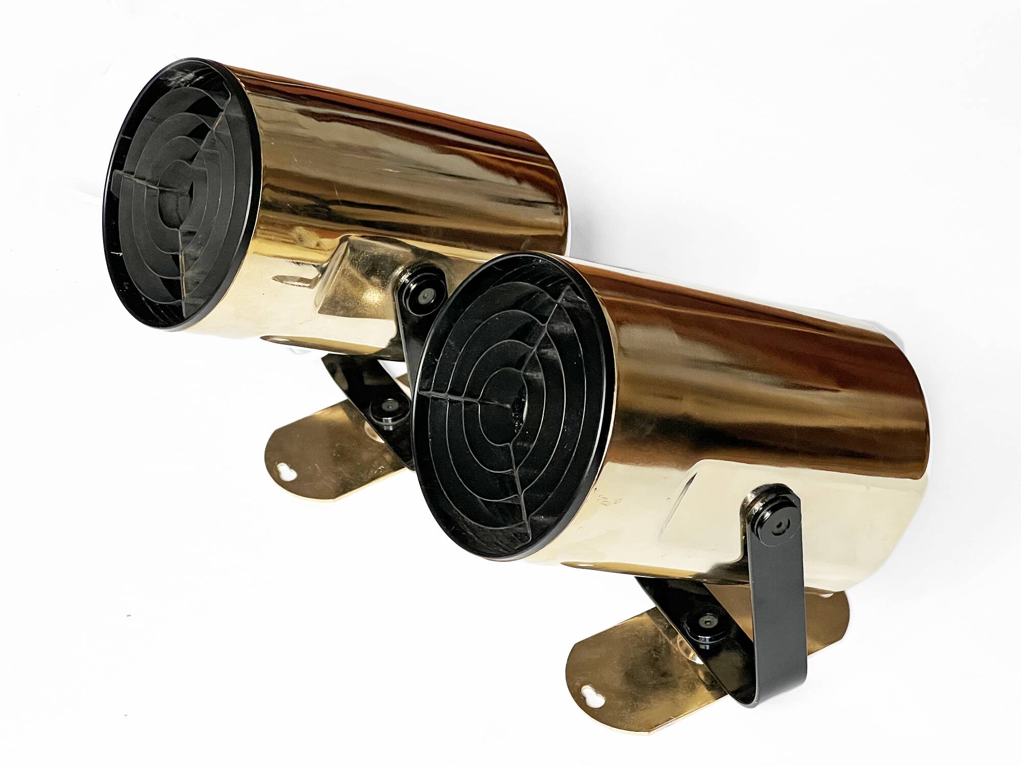 Pair of golden wall lights "Orion" by Per Sundstedt for Kosta Lampan. Sweden 1970s