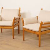 Set of 2 vintage armchairs | Illum Wikkelsø for Silkeborg | Model Genius | Teak