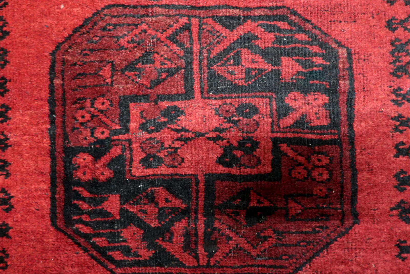 Antique Afghan Ersari handmade rug 118 cm x 196 cm 1920s