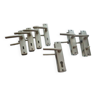 Set of 7 stainless steel door handles