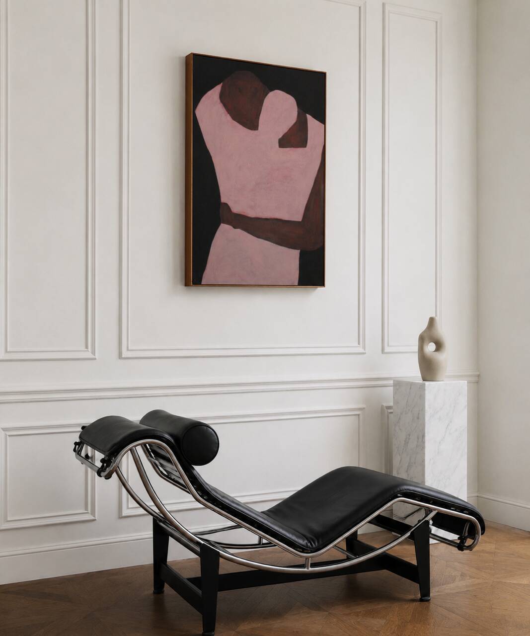Close to You minimalist couple painting