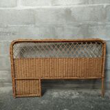 Vintage 50s rattan headboard