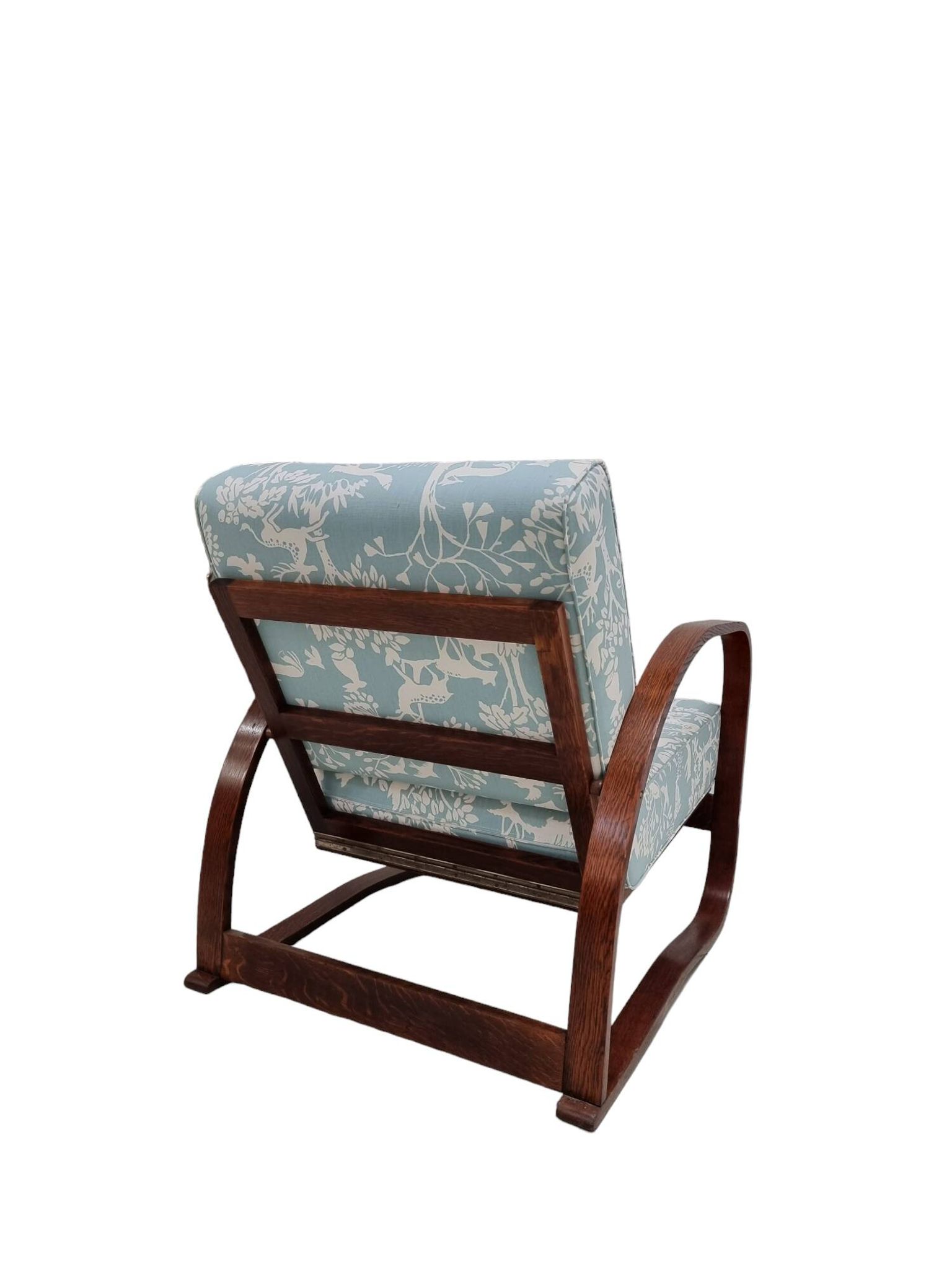 H-70 adjustable Art Deco armchair by J. Halabala, 1930s Czechoslovakia