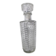 Old relief glass carafe with stopper