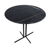 Table basse, d'appoint Natuzzi en marbre Sahara noir, Italie XXIème s.