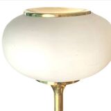 Art Deco floor lamp in brass and opaline glass - 1.30 m