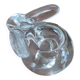 Small crystal rabbit candle holder