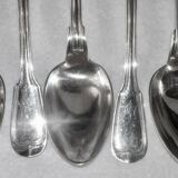 6 large spoons silver metal hallmark 84g model uni filet - goldsmith boulenger