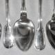 6 large spoons silver metal hallmark 84g model uni filet - goldsmith boulenger