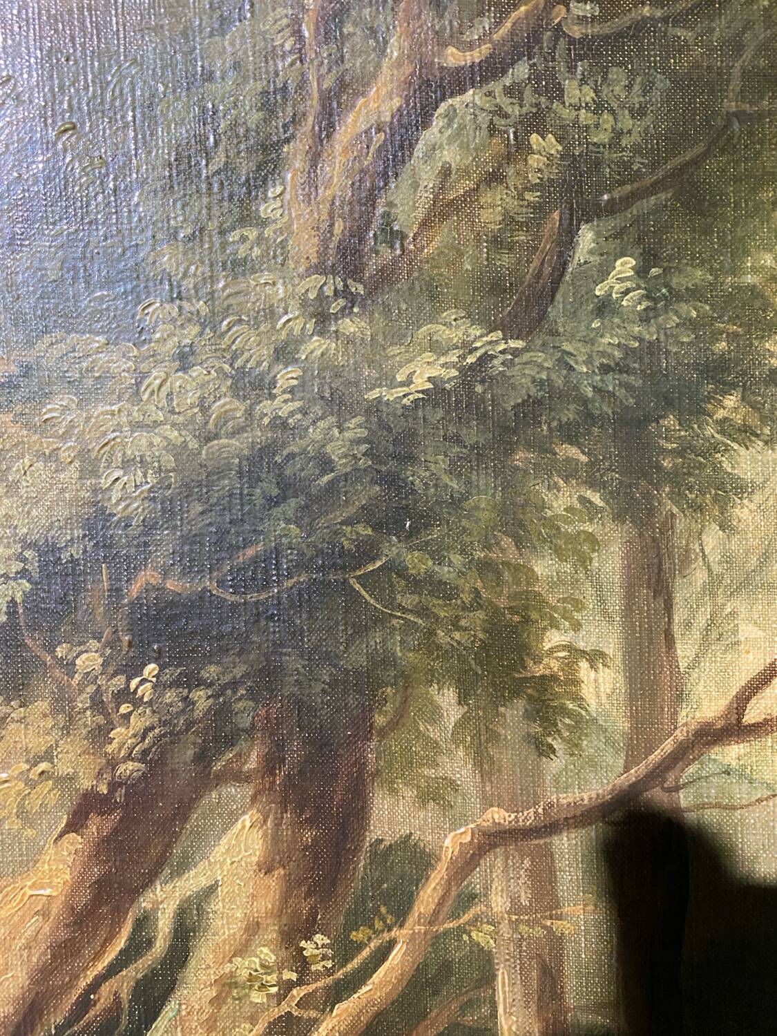 Oil on canvas 19th century mirror