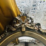 Grand miroir ancien ovale