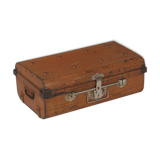 Trunk travel indian metal brown victorian period patina and piece of origin 71x41x26cm
